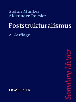 cover image of Poststrukturalismus